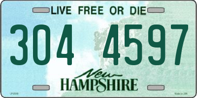 NH license plate 3044597