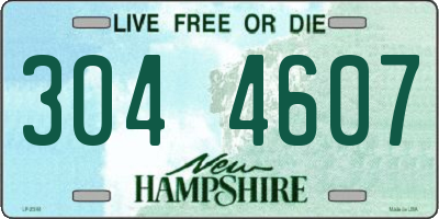 NH license plate 3044607