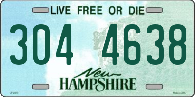 NH license plate 3044638