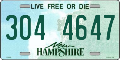 NH license plate 3044647