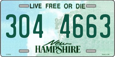 NH license plate 3044663