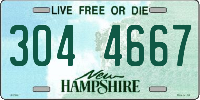 NH license plate 3044667