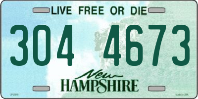 NH license plate 3044673