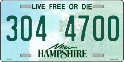 NH license plate 3044700