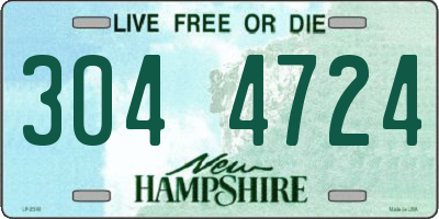 NH license plate 3044724