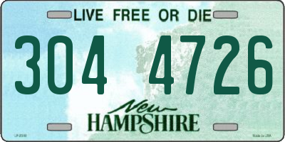 NH license plate 3044726