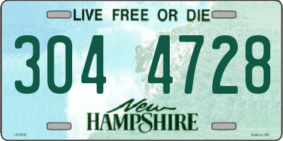 NH license plate 3044728