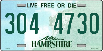 NH license plate 3044730