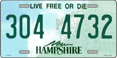 NH license plate 3044732