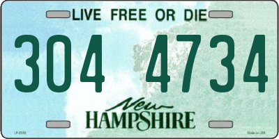 NH license plate 3044734