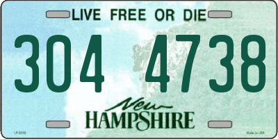 NH license plate 3044738