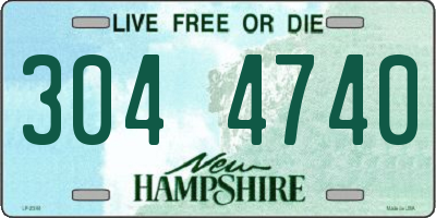 NH license plate 3044740