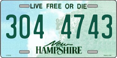 NH license plate 3044743