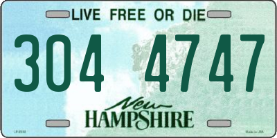 NH license plate 3044747