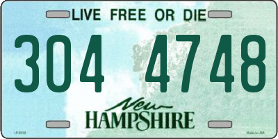 NH license plate 3044748