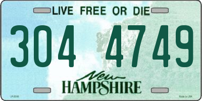 NH license plate 3044749