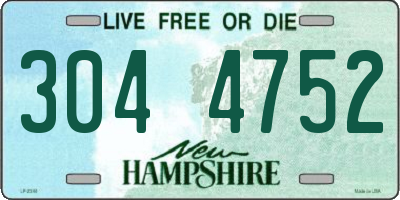 NH license plate 3044752