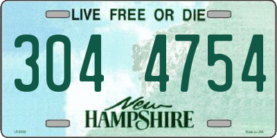 NH license plate 3044754