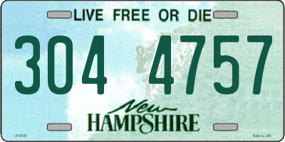 NH license plate 3044757