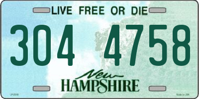 NH license plate 3044758