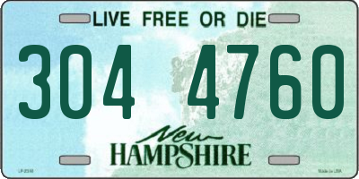 NH license plate 3044760