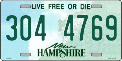 NH license plate 3044769