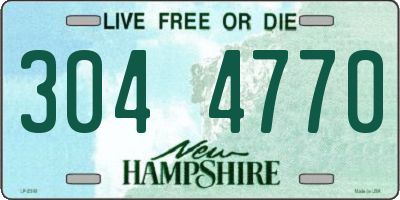 NH license plate 3044770