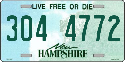 NH license plate 3044772