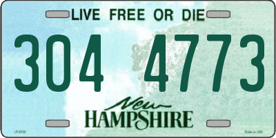 NH license plate 3044773