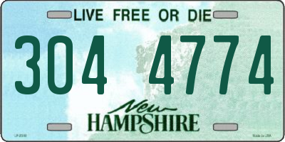 NH license plate 3044774