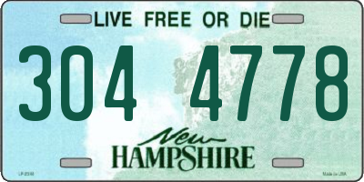NH license plate 3044778