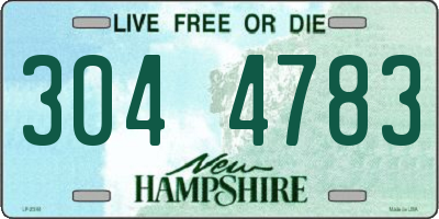 NH license plate 3044783