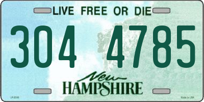 NH license plate 3044785