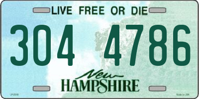 NH license plate 3044786