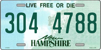 NH license plate 3044788