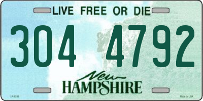NH license plate 3044792
