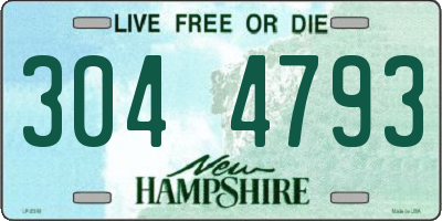 NH license plate 3044793