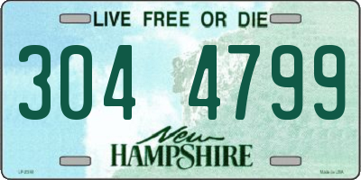 NH license plate 3044799