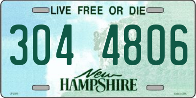 NH license plate 3044806