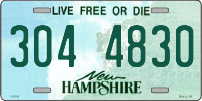 NH license plate 3044830