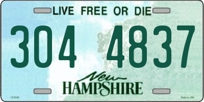 NH license plate 3044837