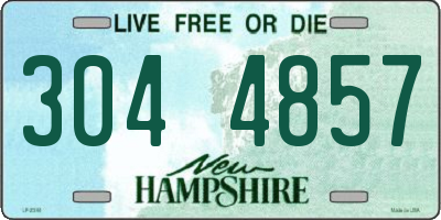NH license plate 3044857