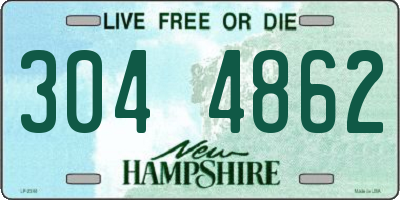 NH license plate 3044862