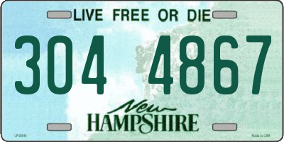 NH license plate 3044867