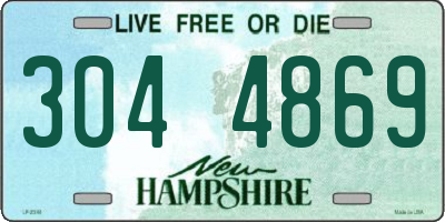 NH license plate 3044869