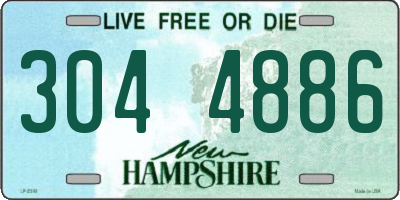 NH license plate 3044886