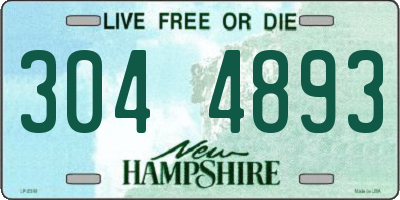 NH license plate 3044893