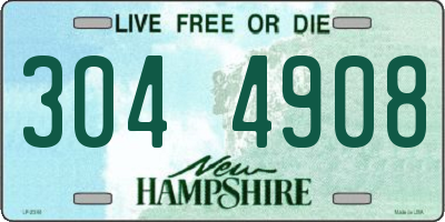 NH license plate 3044908