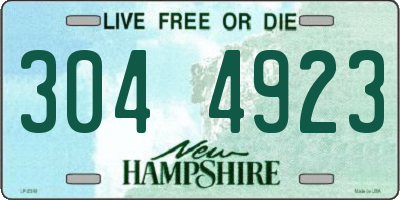 NH license plate 3044923