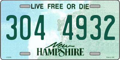 NH license plate 3044932